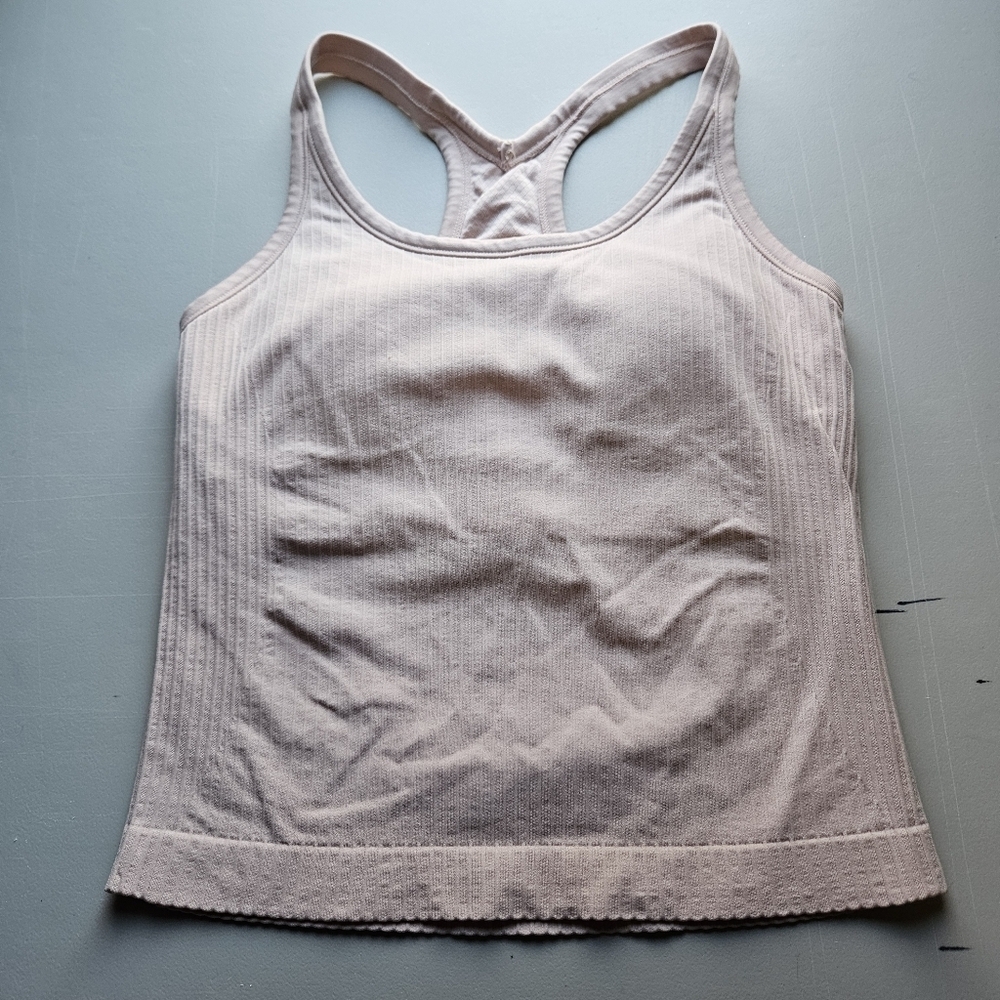 Unbranded Women's Size S Sport Tank Top Pale Pink With Padding